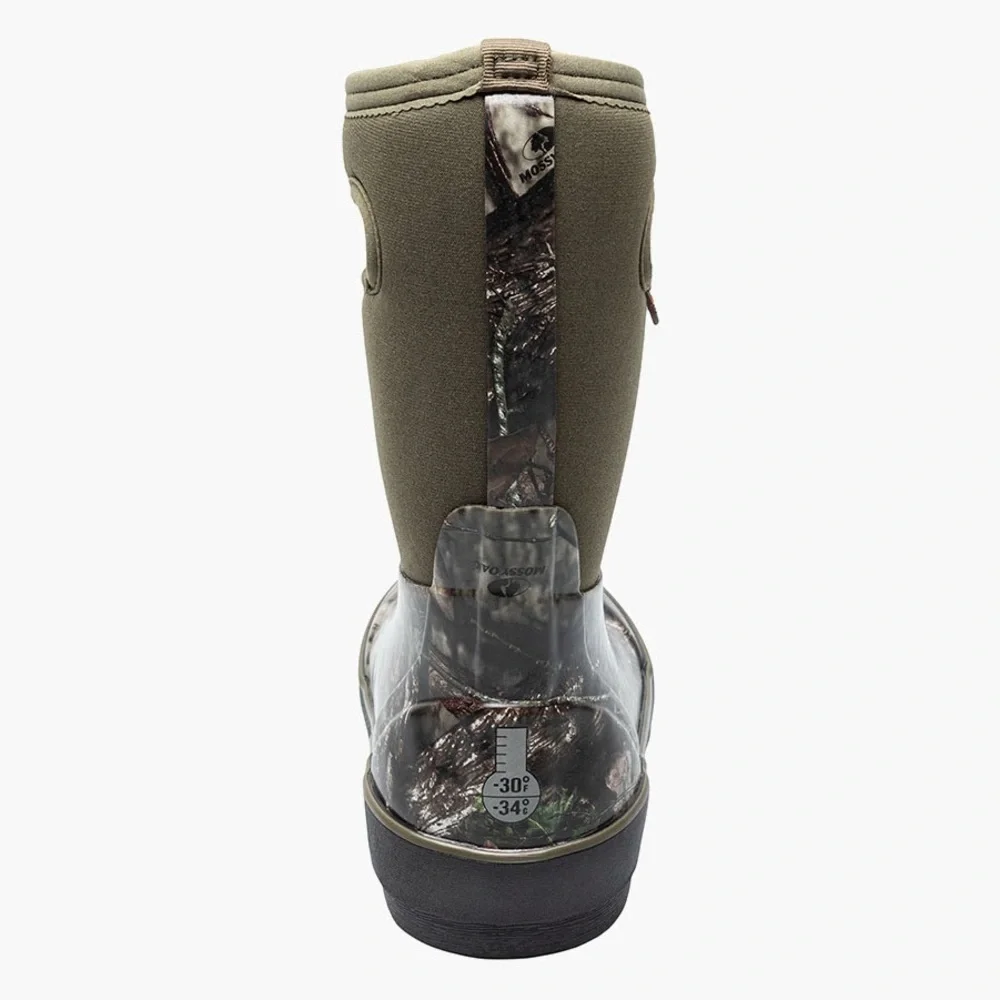NEW! BOGS x Mossy Oak Classic II Rain Waterproof Boot Pull On Green Boy's Size 7